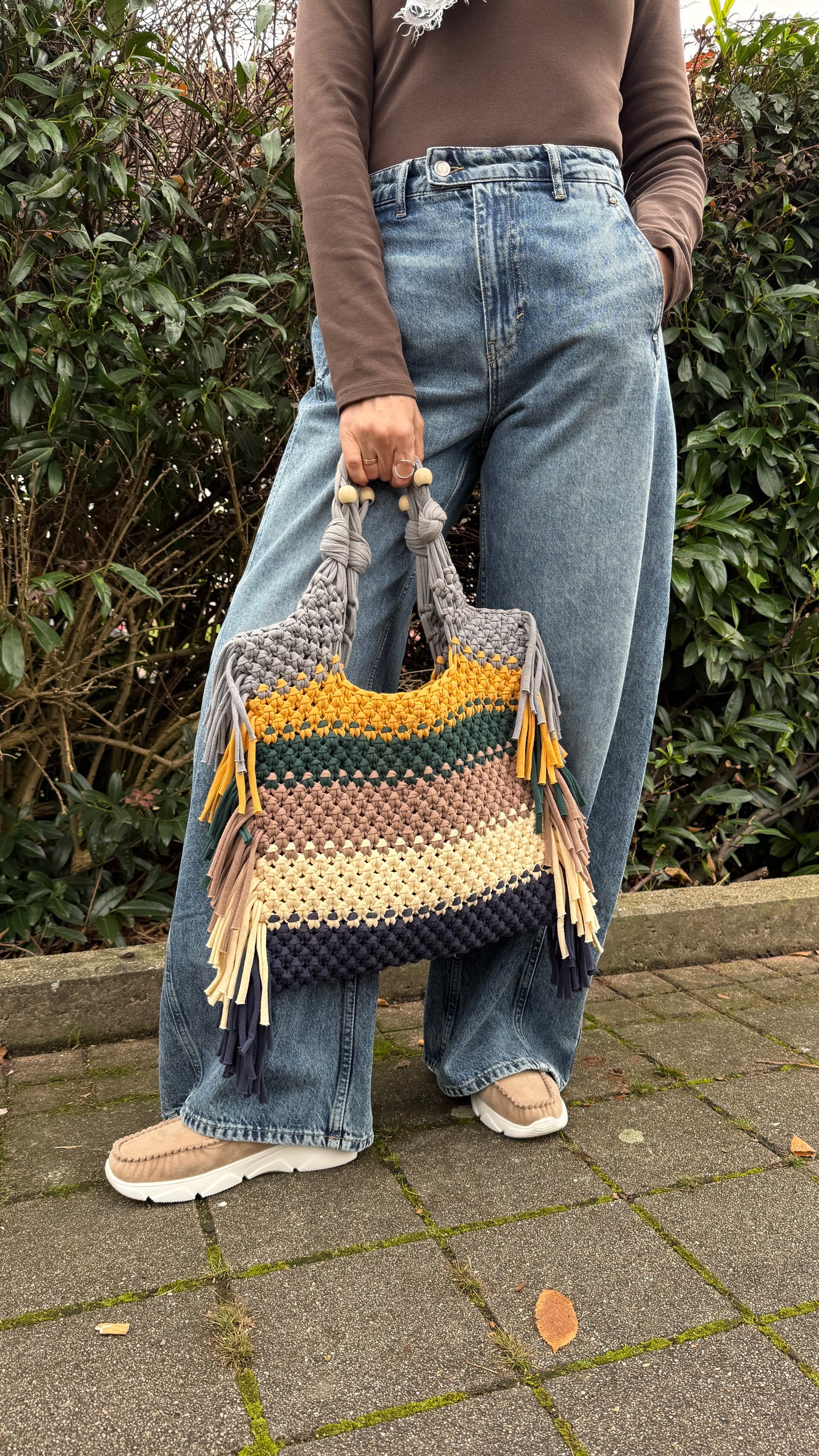 Boho Handbag Pattern, Macrame Shopping Bag DIY