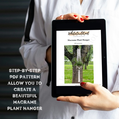 Macrame Plant Hanger Pattern, Step by Step DIY Instructions