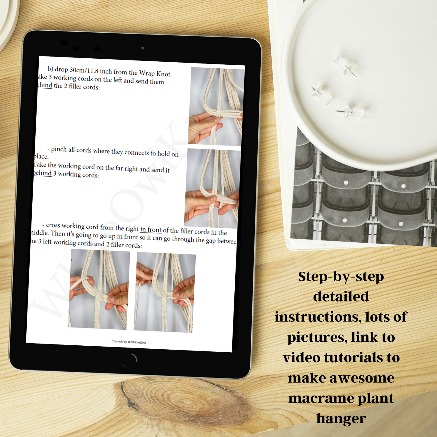 Macramé Plant Hanger PDF Written Pattern
