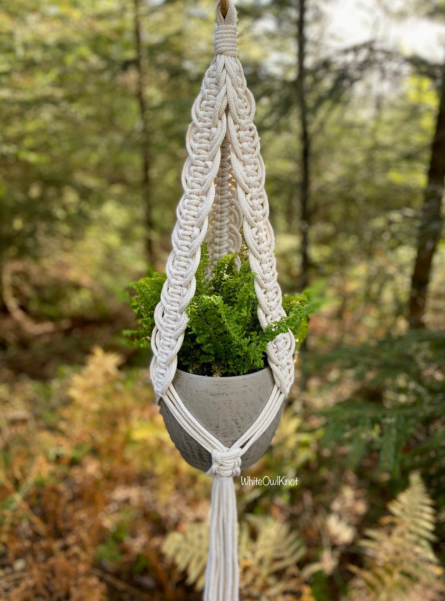 Macrame Plant Hanger PDF Pattern, Boho Hanging Planter DIY