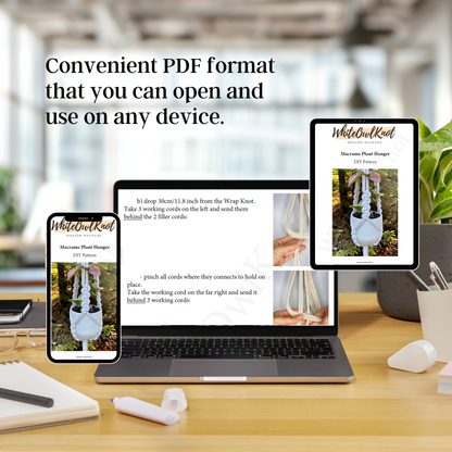 Macramé Plant Hanger PDF Written Pattern