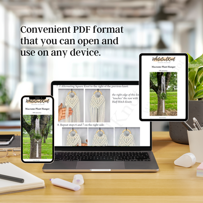 Set of 2 Modern Macramé Plant Hanger Patterns PDF