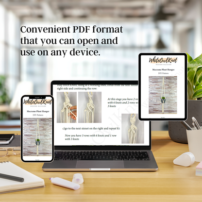 Digital PDFs displayed on a laptop and smartphone with text about convenient PDF format.