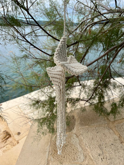 3D Art "Ocean Spirit", Beach House Decor Macrame Pattern