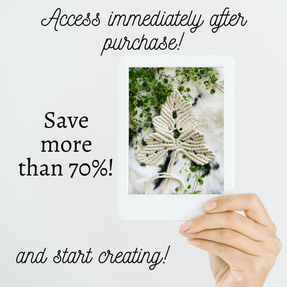 Bundle of 14 DIY Macrame Floral Patterns to Make Unique Floral Pieces