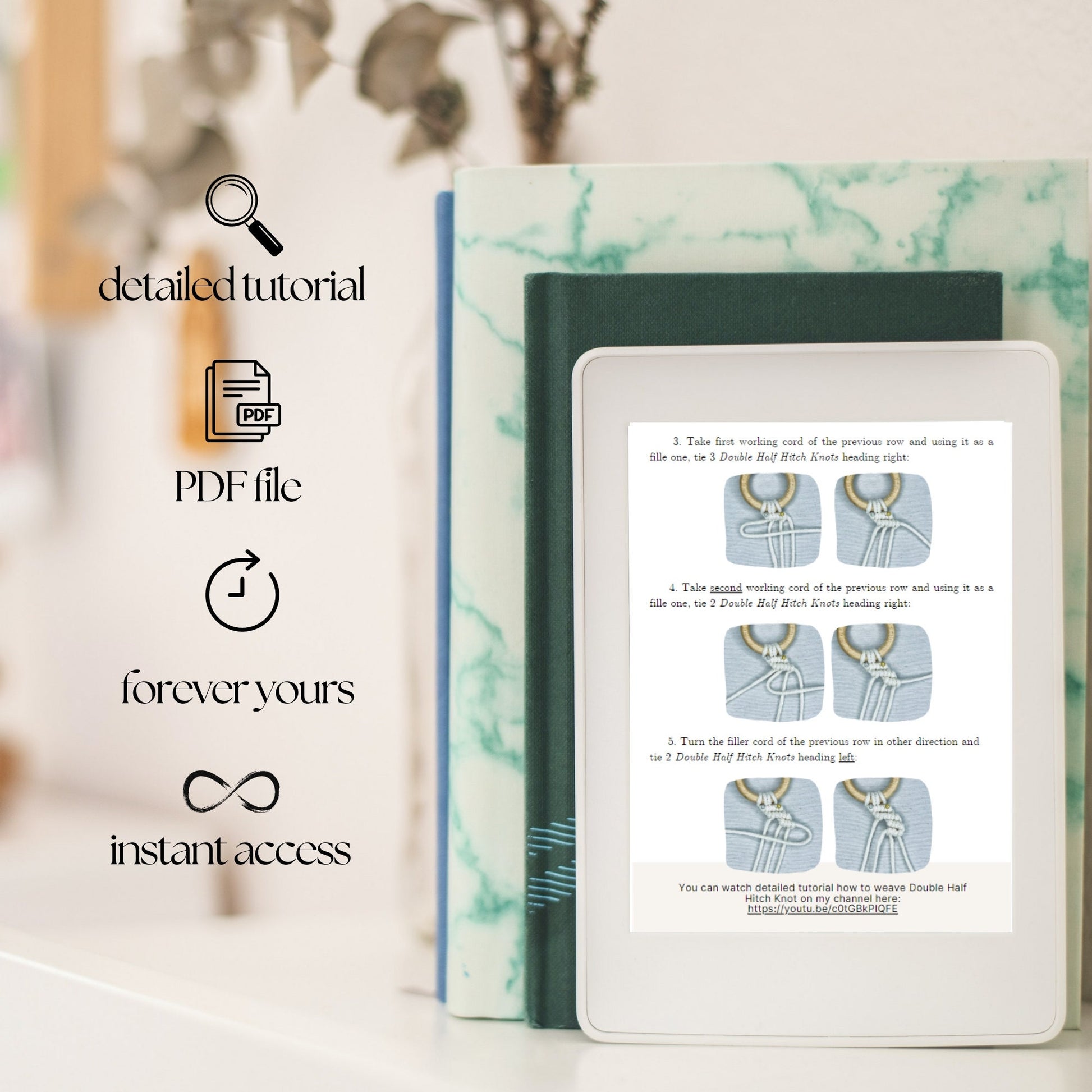 E-reader with a PDF file displayed on the screen, surrounded by text and icons.