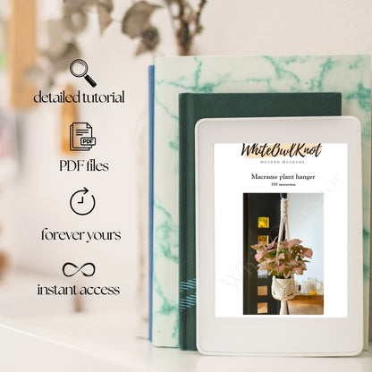 Bundle: 4 Bestseller Makramee Pflanzenampel DIY PDF-Anleitungen für Boho-Wohnkultur. Terrassen- und Balkonglück. Sofortiger Download