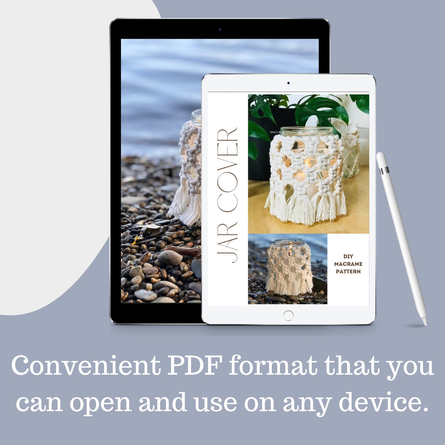 Macrame Jar Cover PDF Pattern