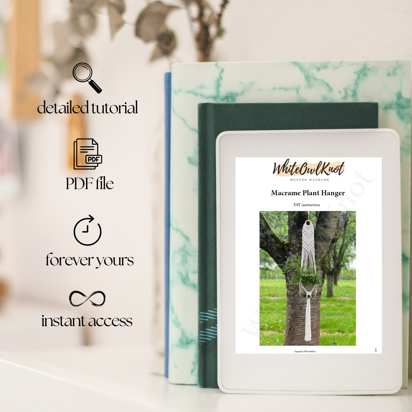Set of 2 Modern Macramé Plant Hanger Patterns PDF