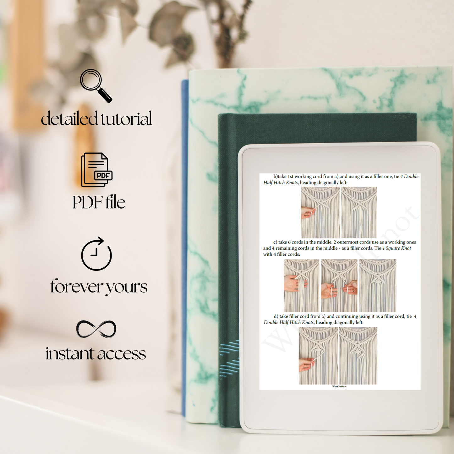 Macrame Wall Hanging Pattern – Step-by-Step PDF Instructions