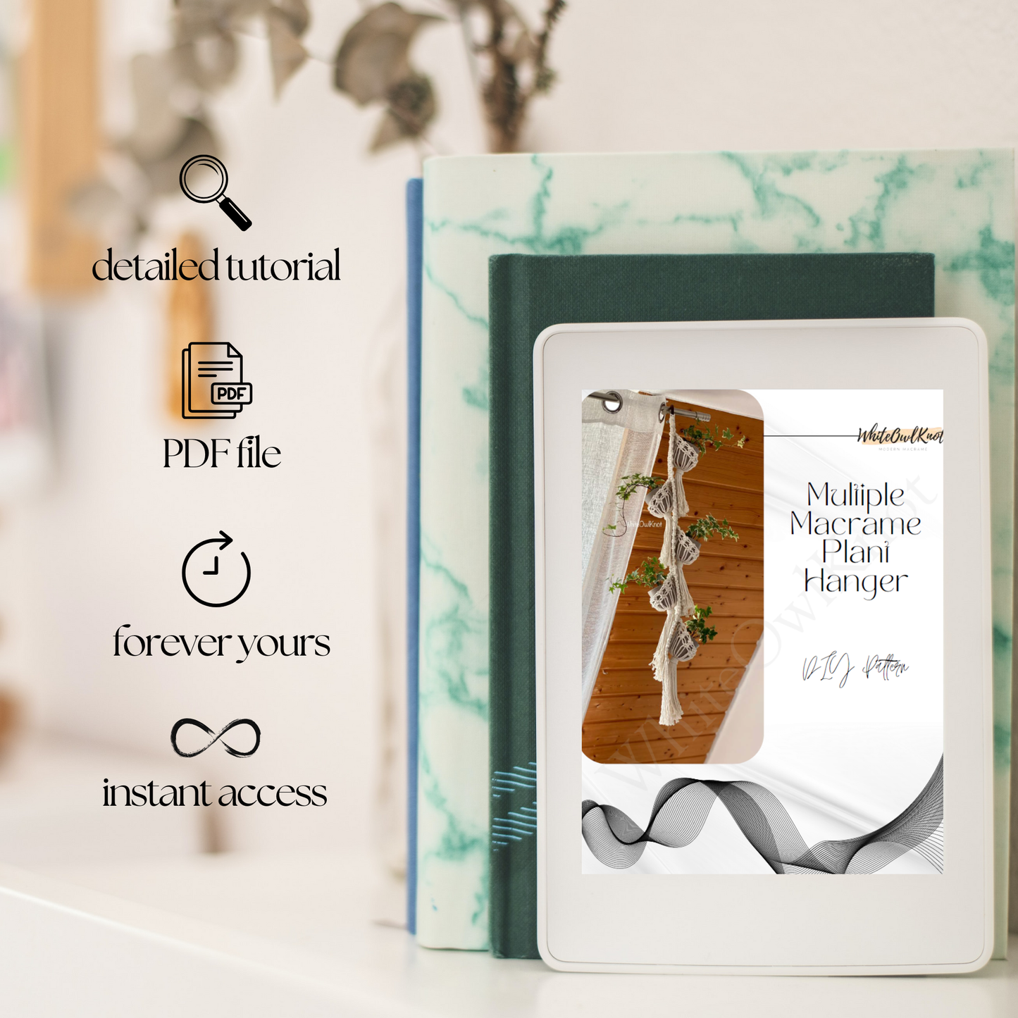 Ribbon Macrame Plant Hanger Pattern - Multiple Pods DIY Guide