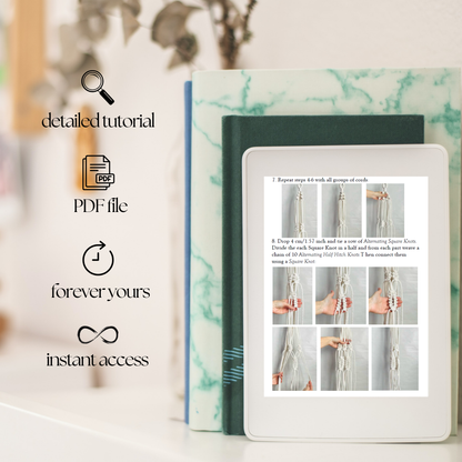 E-reader displaying a PDF file with text and images on a blurred background