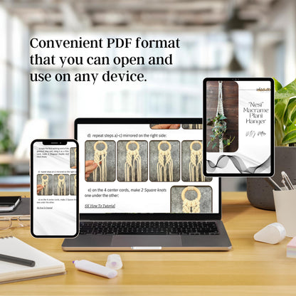 Nest Macramé Plant Hanger Pattern, DIY Instructions