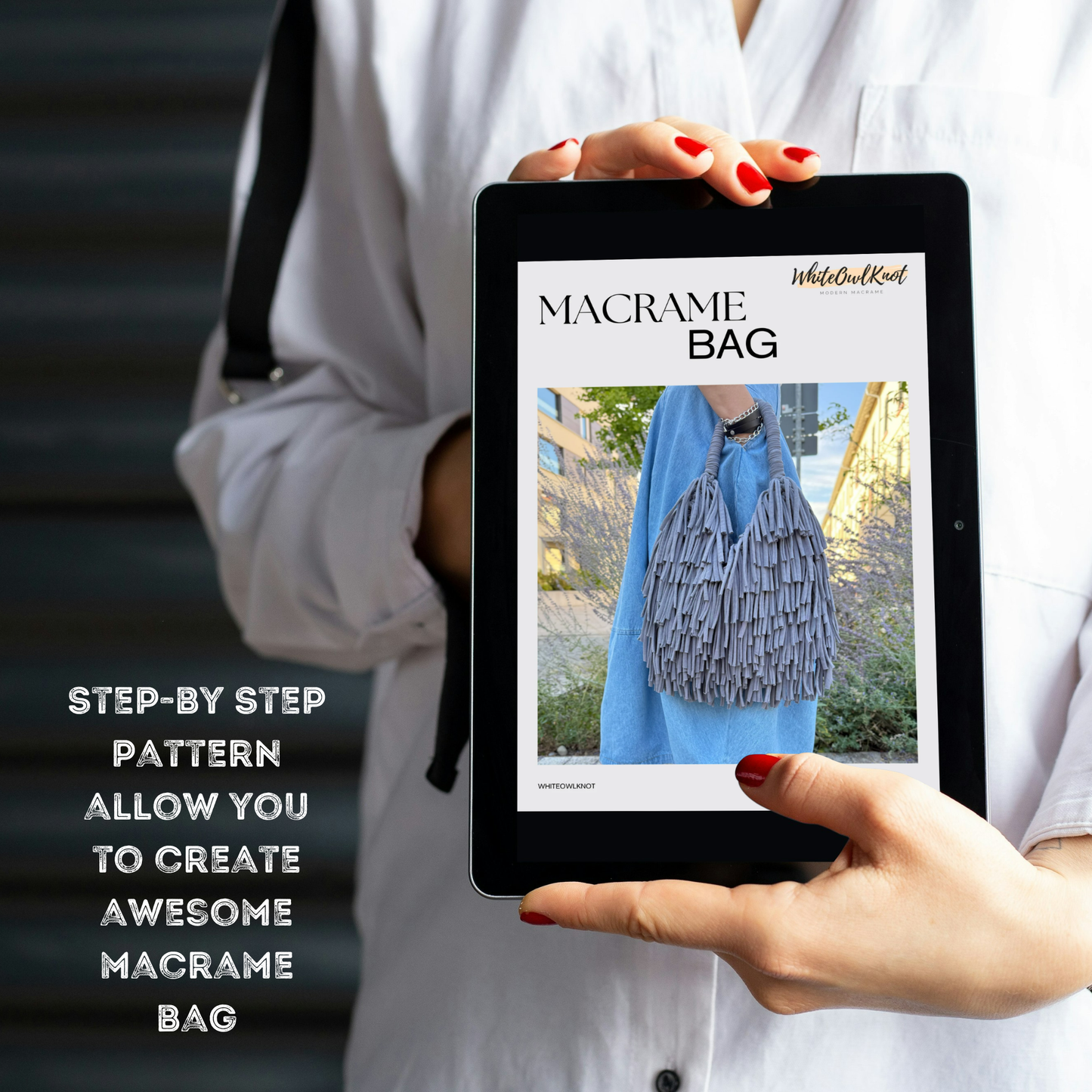 Macrame Bag with Fringes PDF Pattern