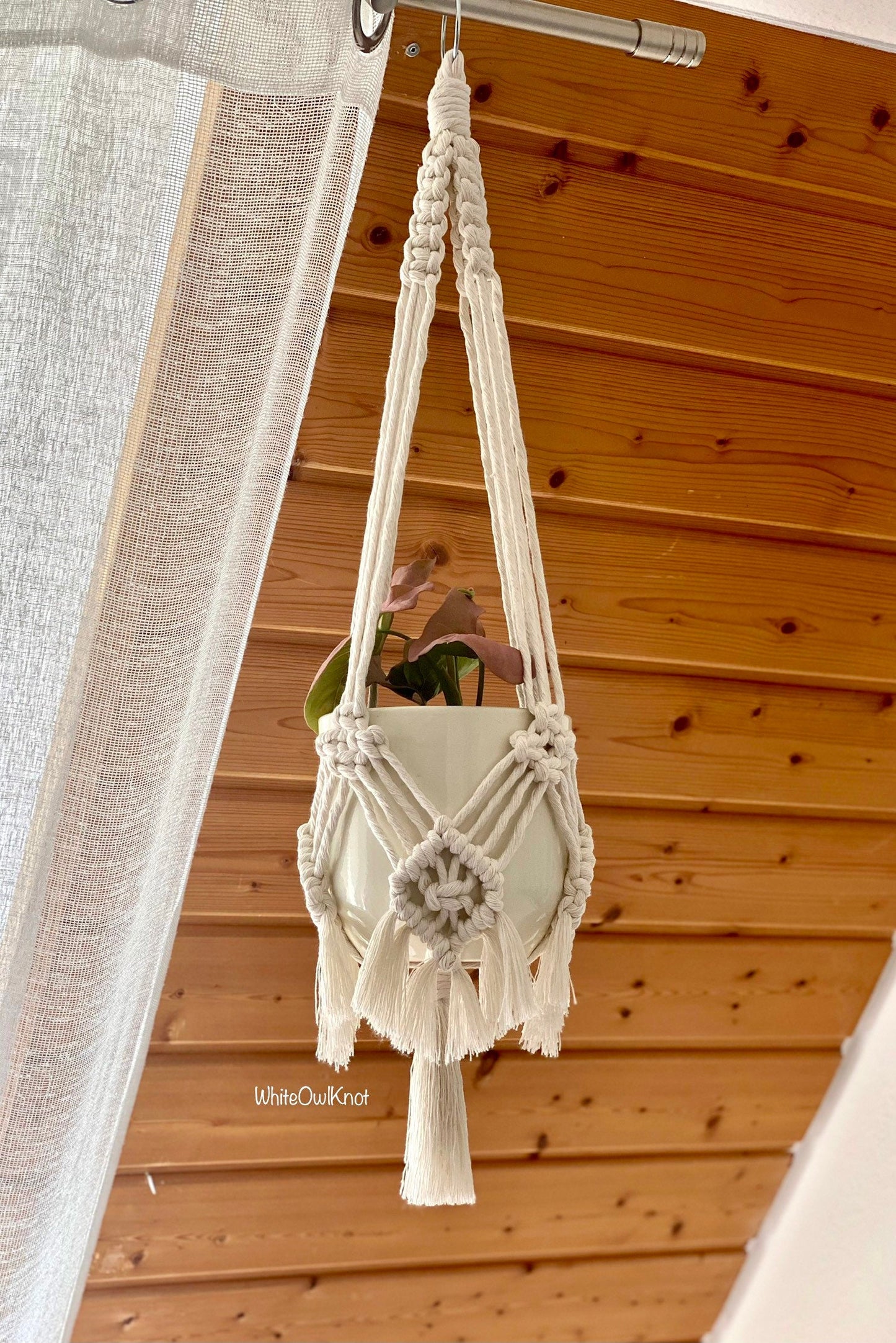 Macrame plant hanger PDF pattern