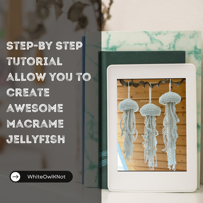 Jellyfish Macrame Pattern, 3D Macrame Decor DIY eBook