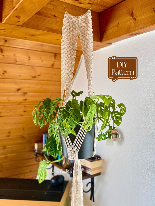 Macrame Plant Hanger DIY Pattern for Pots of Any Sizes