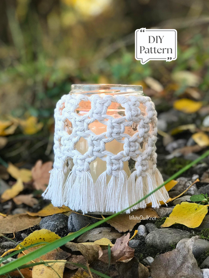 Macrame Jar Cover PDF Pattern