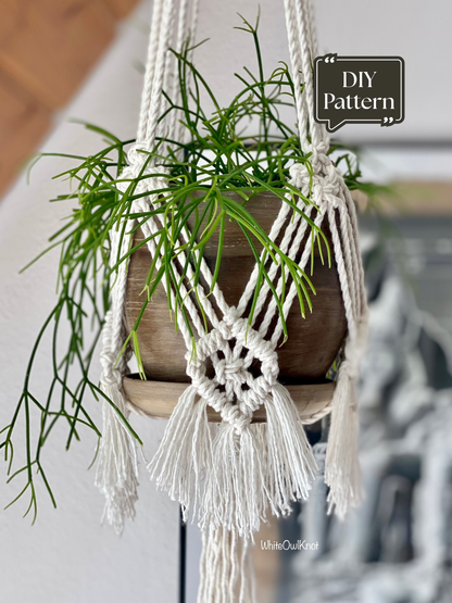 Macrame plant hanger PDF pattern