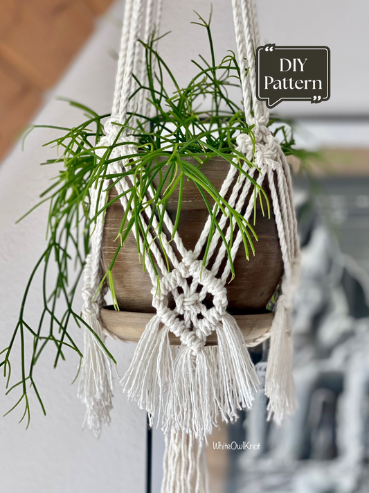 Macrame plant hanger PDF pattern