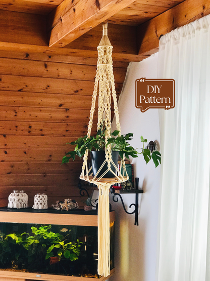 Macrame Plant Hanger DIY Pattern - for Pots of Any Size