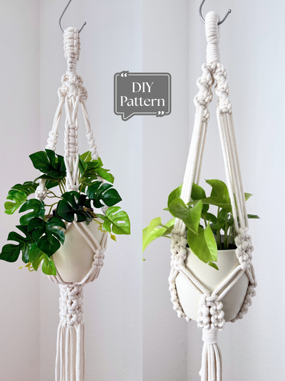 Set of Two Macrame Plant Hanger PDF Patterns