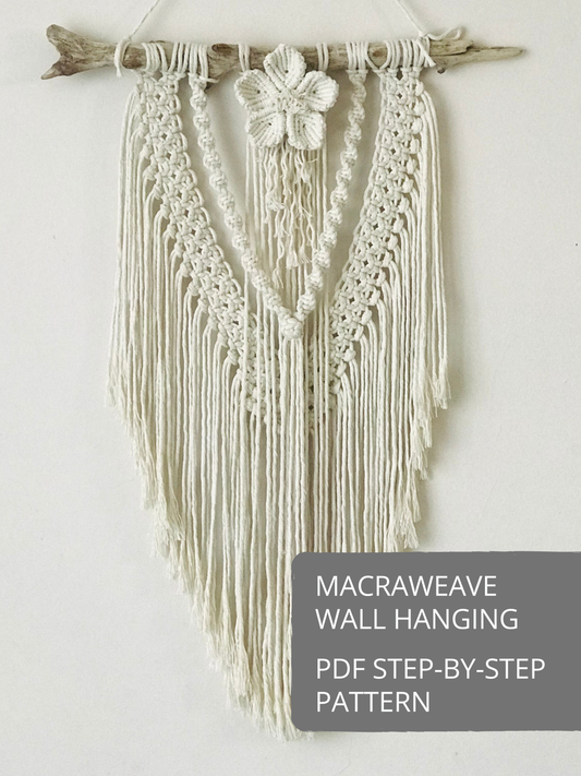 Macrame Wall Hanging Flower Pattern – Set of 3 DIY PDF Patterns