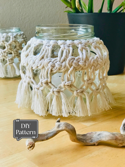 Macrame Jar Cover PDF Pattern