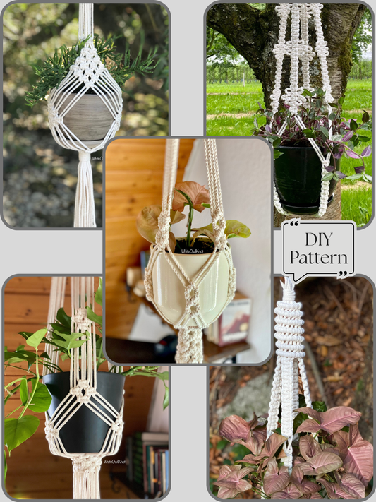 5 Macrame Plant Hangers DIY eBook, Set of 5 Patterns