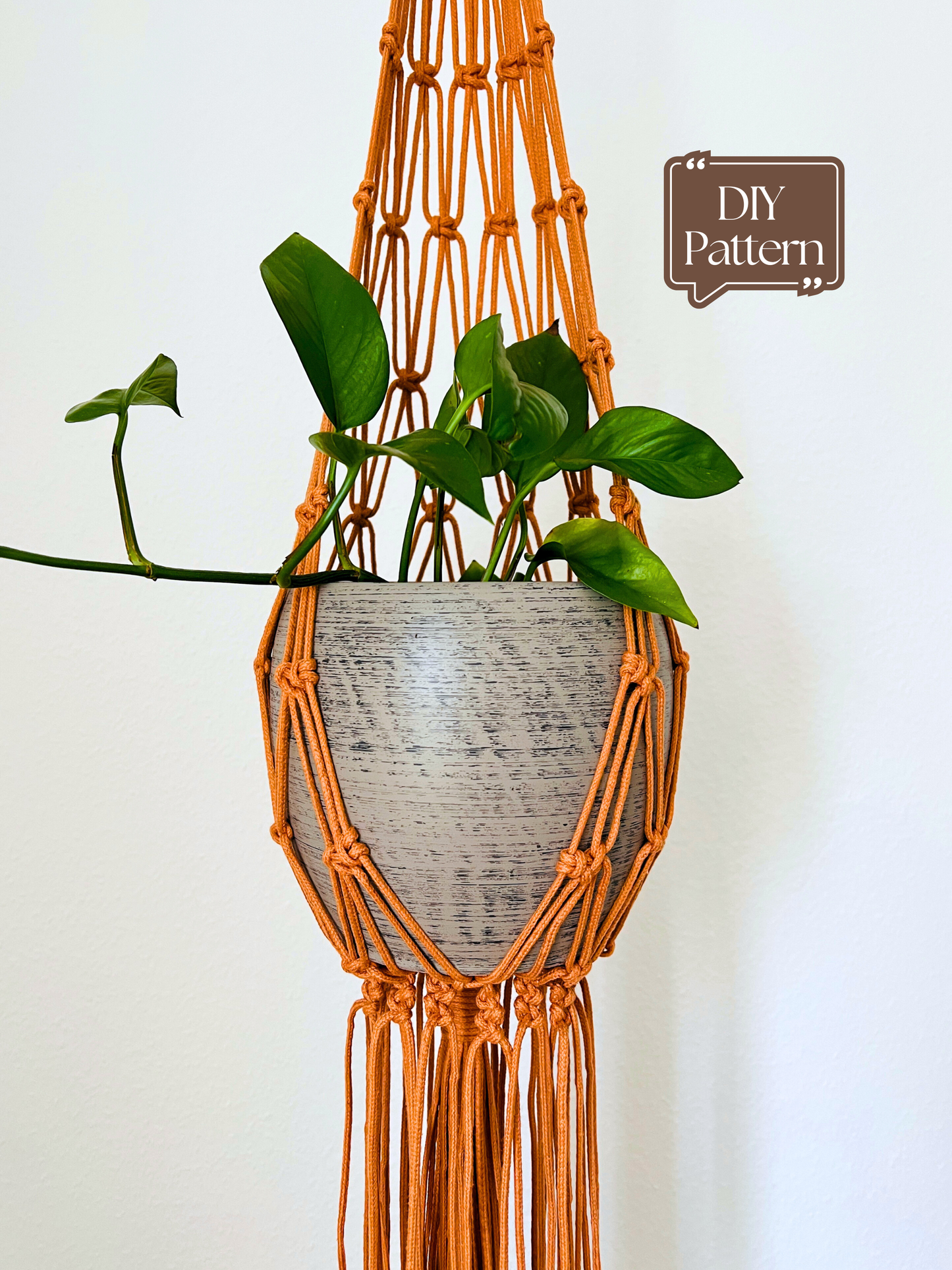 Macramé Plant Hanger DIY Pattern, Eclectic Boho Home Decor
