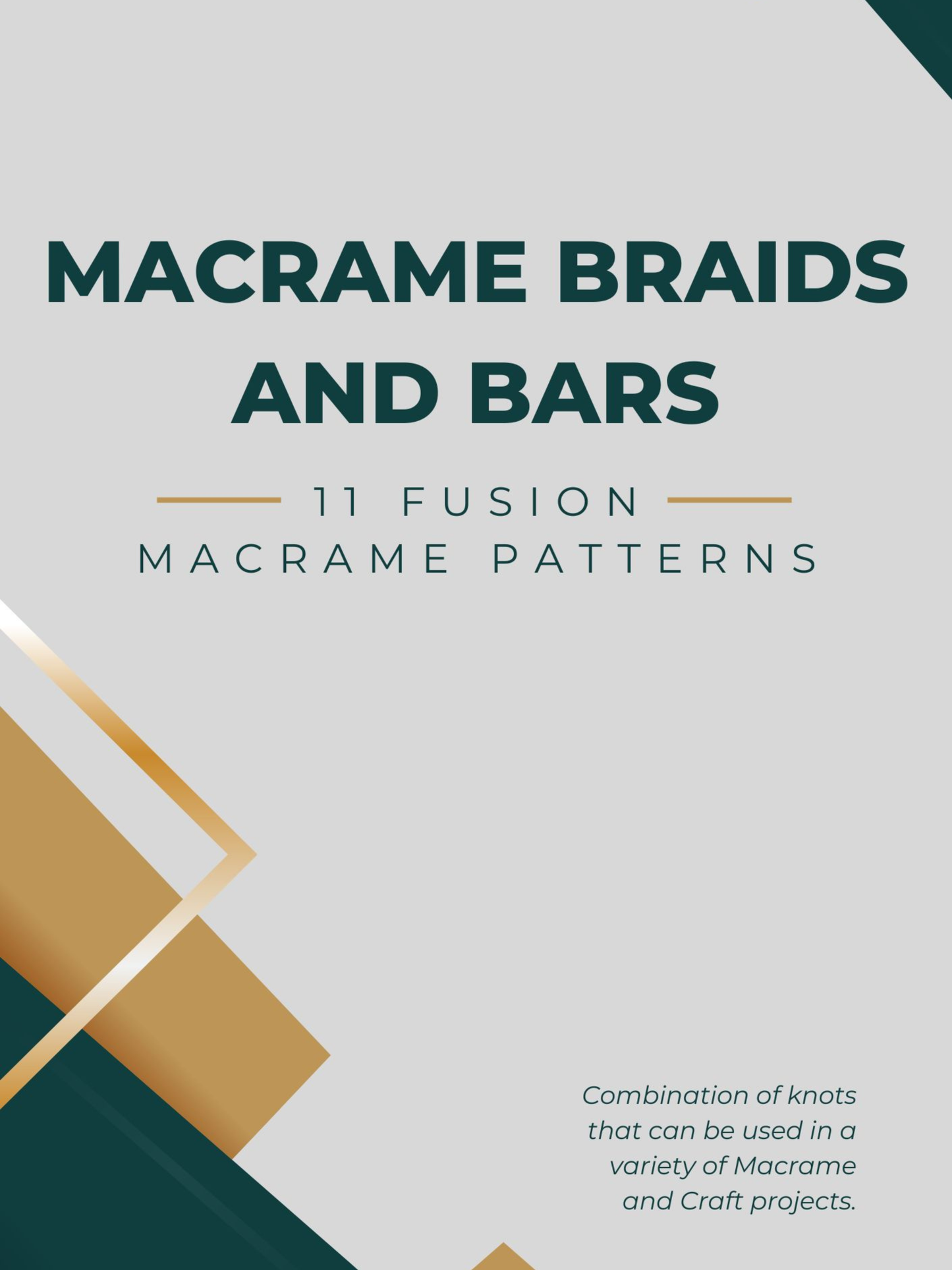 11 Macrame Braids and Bars, Fusion Macrame Patterns to Use in Your Own Projects