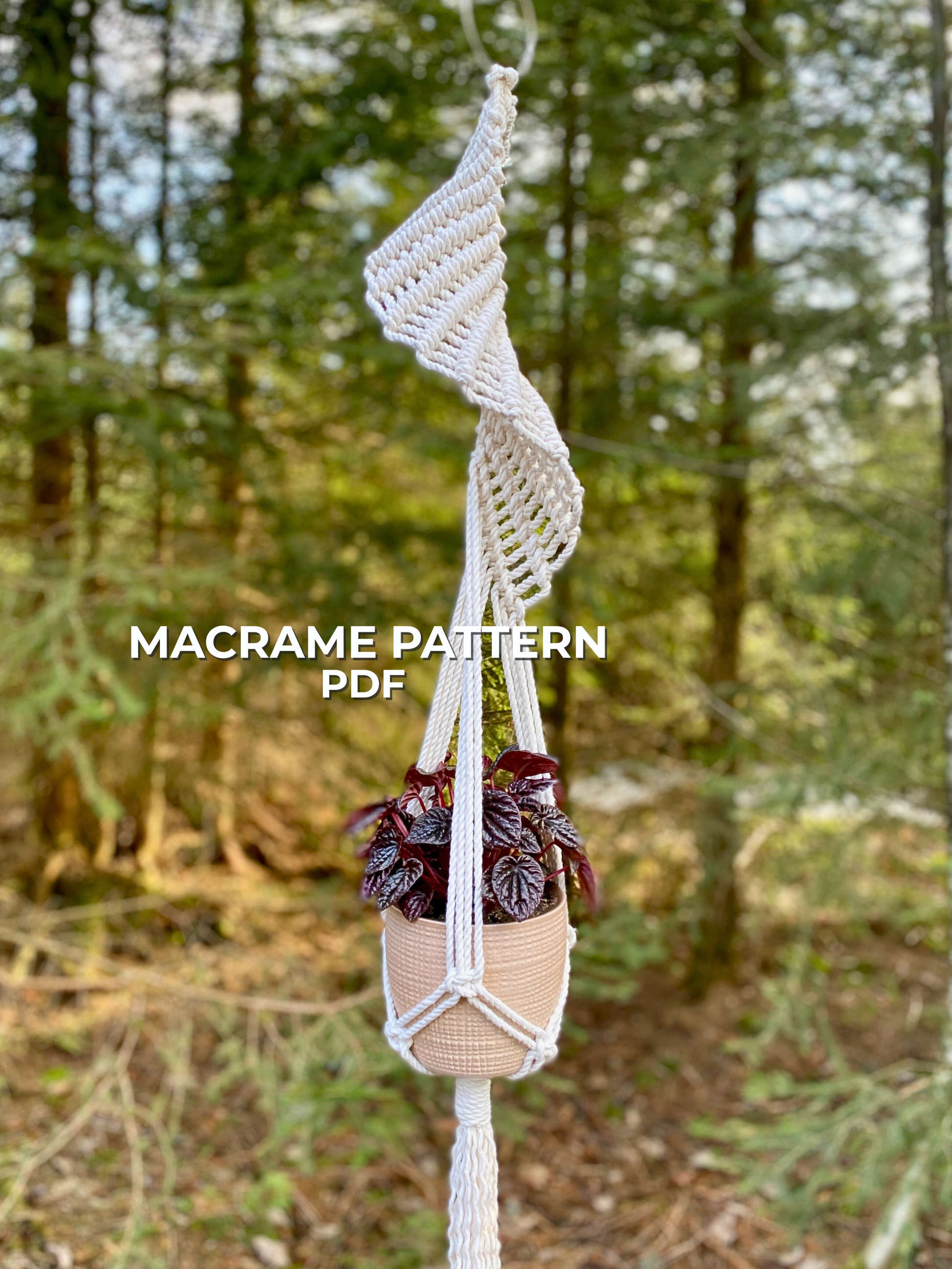Macrame plant hanger pattern PDF