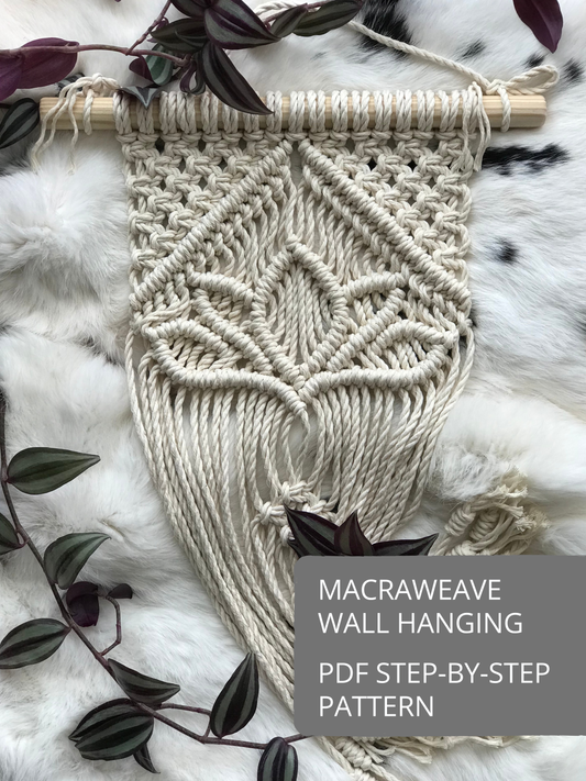 Lotus Flower Macrame Wall Hanging Pattern – DIY PDF Instructions