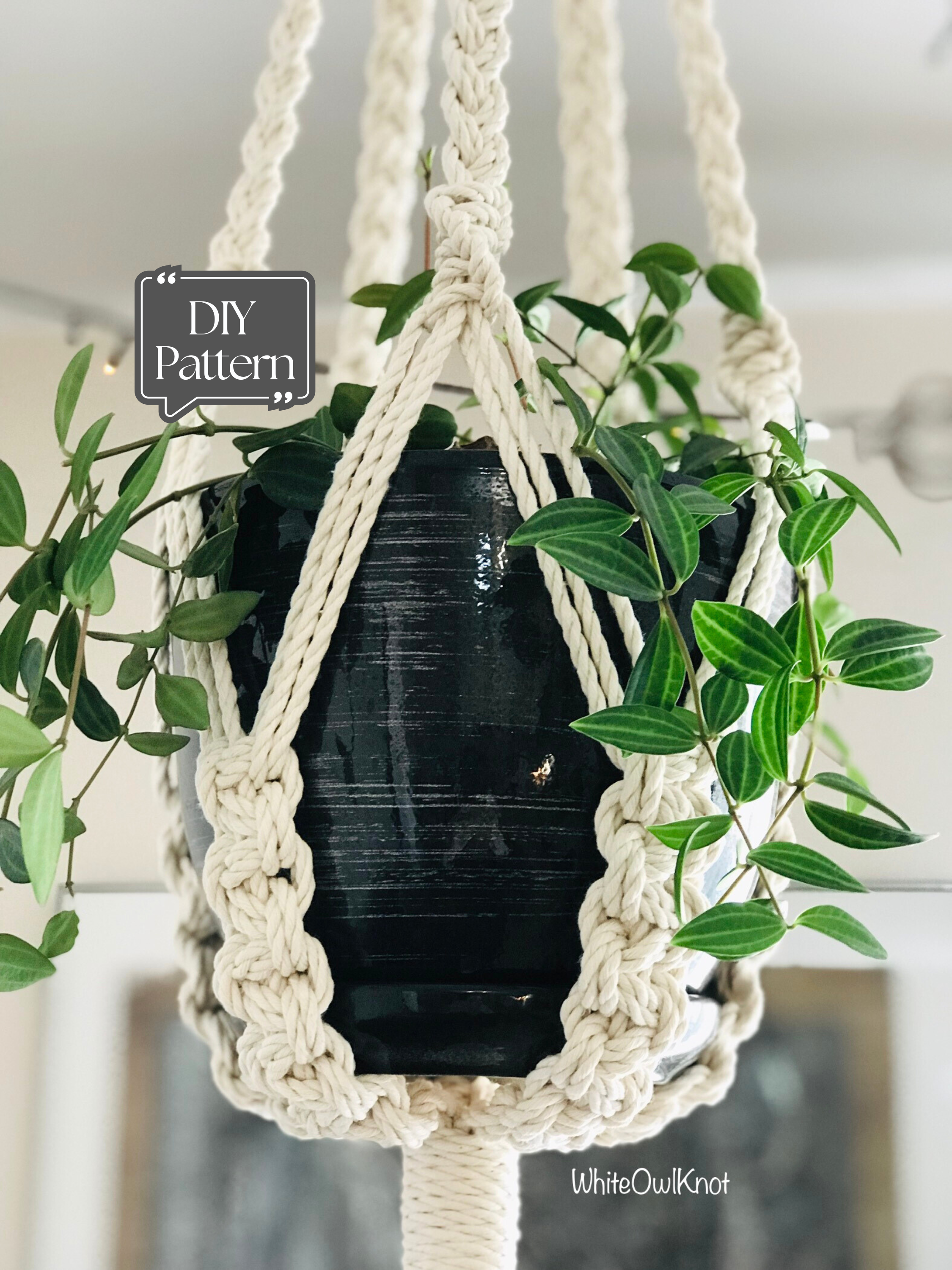 Macrame Plant Hanger Patterns | DIY Hanging Planter Guides ...