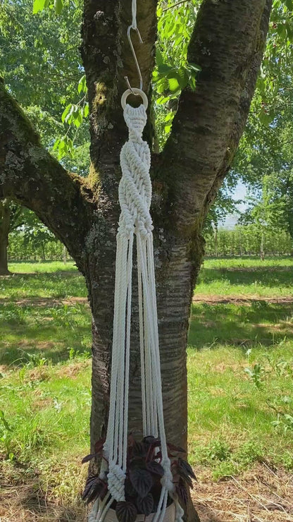Macrame Plant Hanger Pattern PDF, Spiral Design