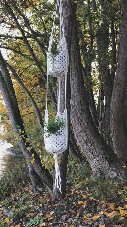 Double Macrame Plant Hanger Pattern PDF