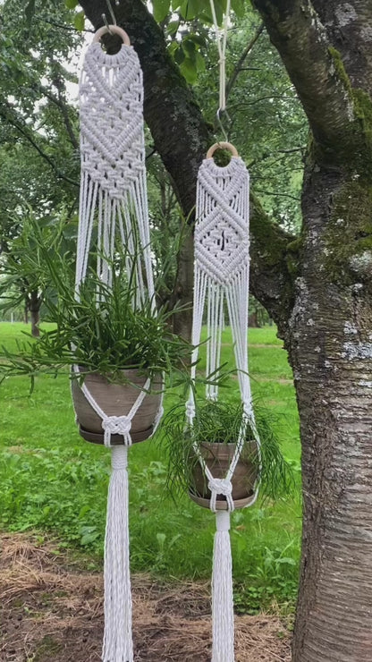 Set of 2 Modern Macramé Plant Hanger Patterns PDF
