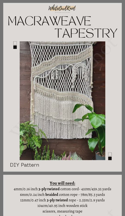 Macraweave Tapestry, Step-by-Step Written PDF Pattern