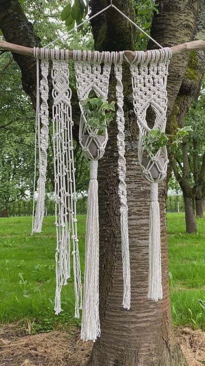 Double Wall Planter Macrame Pattern for Beginners